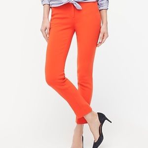 NWT J. Crew Cameron orange slim crop pant, Sz 2